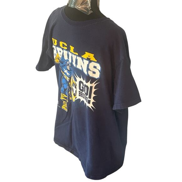 UCLA Bruins Captain America Russell Athletic Navy Blue TShirt Size Medium Marvel - Picture 3 of 6